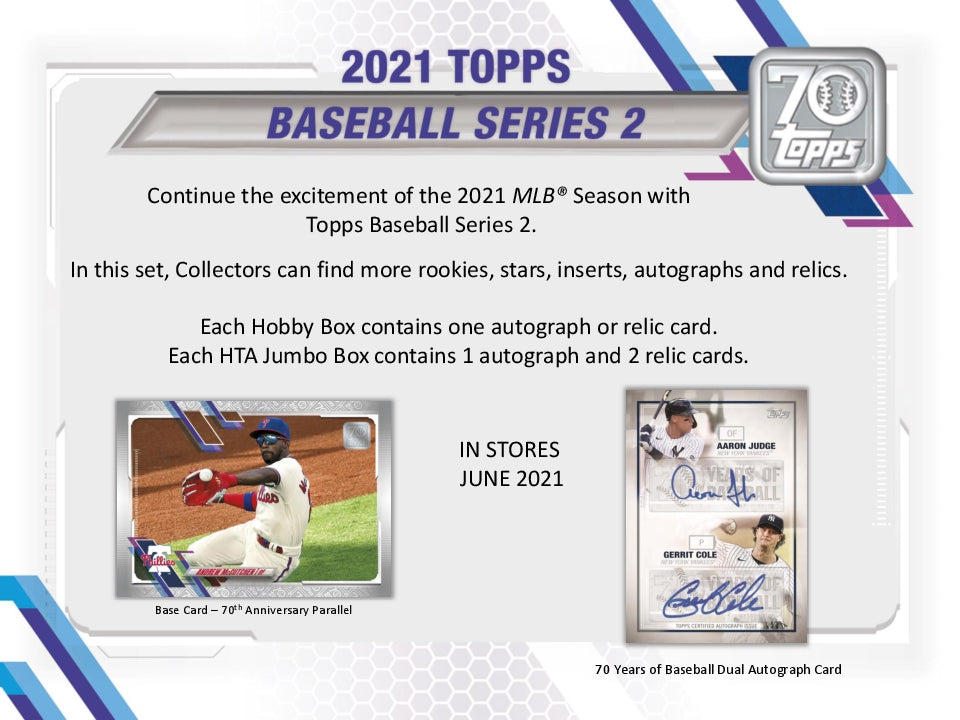 新作入荷人気Box 2021 TOPPS Baseball SERIES Update Hobby MLB ボックス