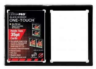 Ultra-Pro 35 Pt. 2-Card Black Border 1-Touch Magnetic Holder