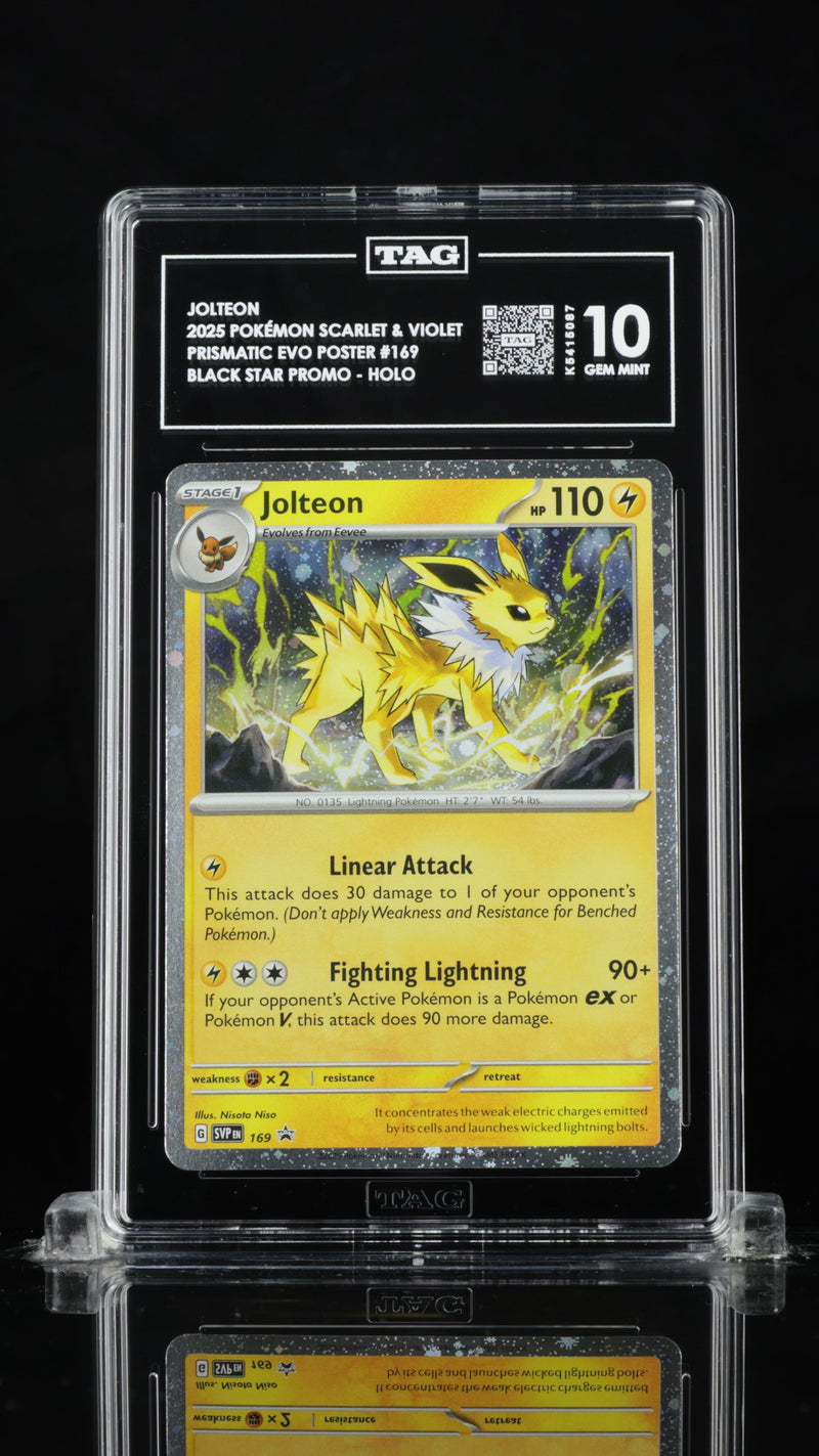 2025 Pokémon Scarlet & Violet Black Star Promos Jolteon #169 TAG 10