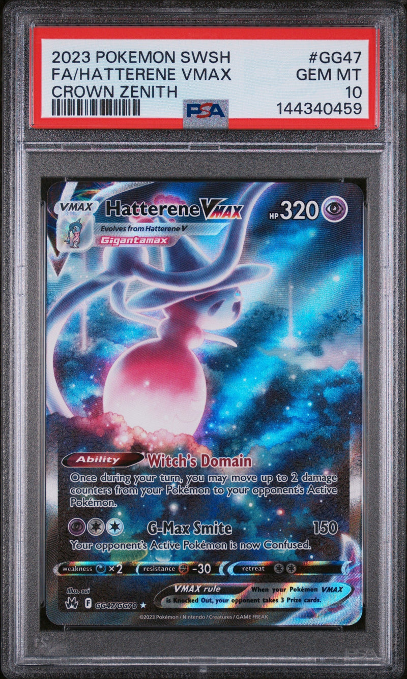 2023 Pokemon SWSH Crown Zenith #GG47 FA/Hatterene VMAX PSA 10