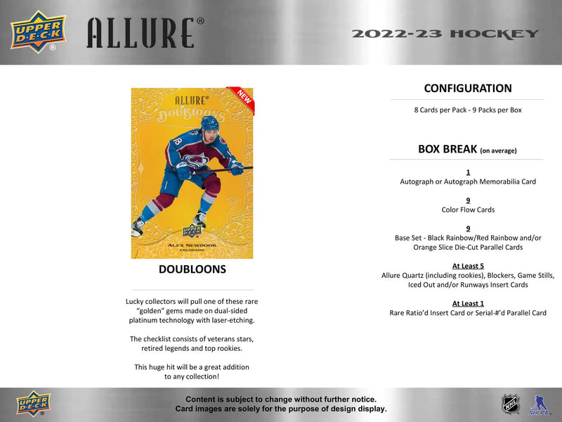 2022/23 Upper Deck Allure Hockey Hobby Pack