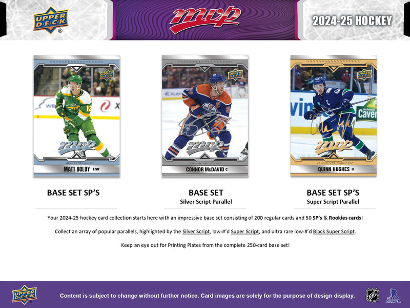 2024/25 Upper Deck MVP Hockey Hobby Pack