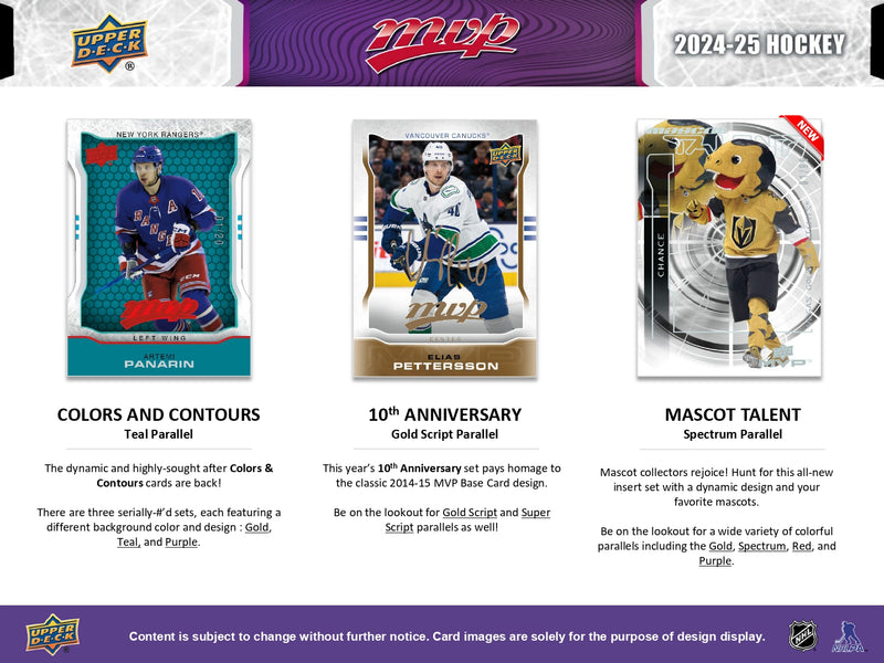 2024/25 Upper Deck MVP Hockey Hobby Pack