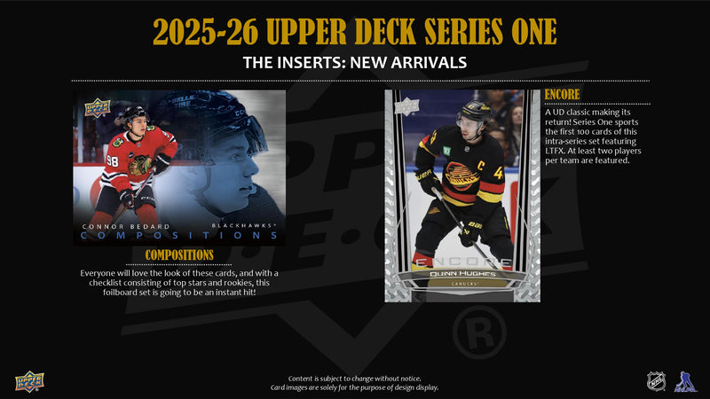 2025/26 Upper Deck Series 1 Hockey 12-Tin Retail Case