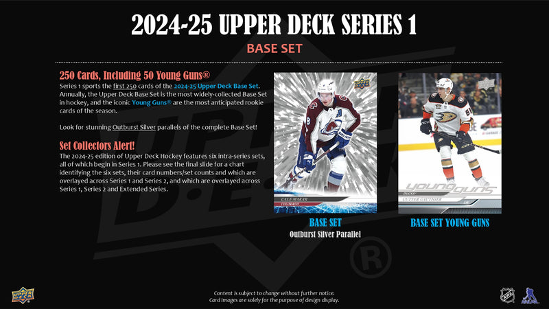2024/25 Upper Deck Series 1 Hockey Retail Tin