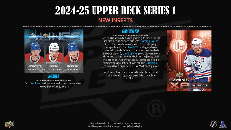 2024/25 Upper Deck Series 1 Hockey Retail Tin