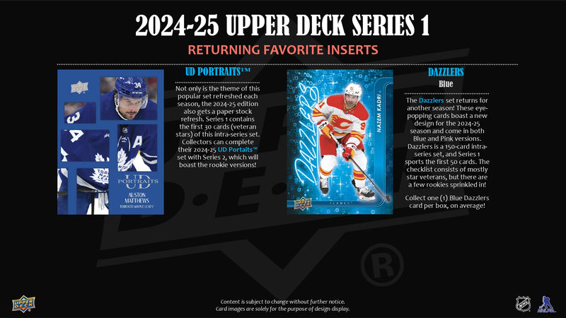 2024/25 Upper Deck Series 1 Hockey Retail Tin