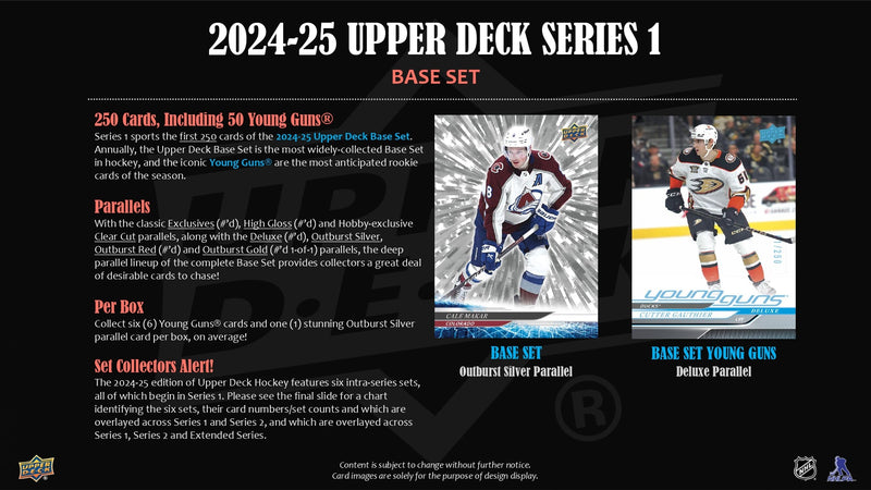2024/25 Upper Deck Series 1 Hockey Hobby Pack
