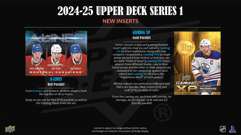 2024/25 Upper Deck Series 1 Hockey Hobby Pack