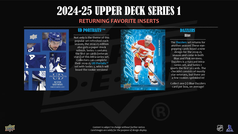 2024/25 Upper Deck Series 1 Hockey Hobby Pack