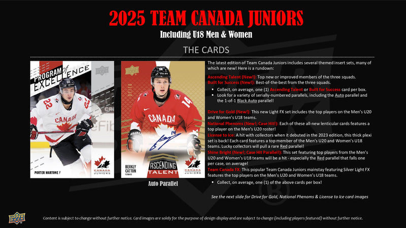 2025 Upper Deck Team Canada Juniors Hobby Pack