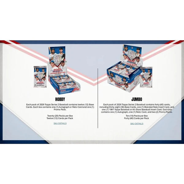 2026 Topps Series 2 Baseball Hobby Jumbo Box