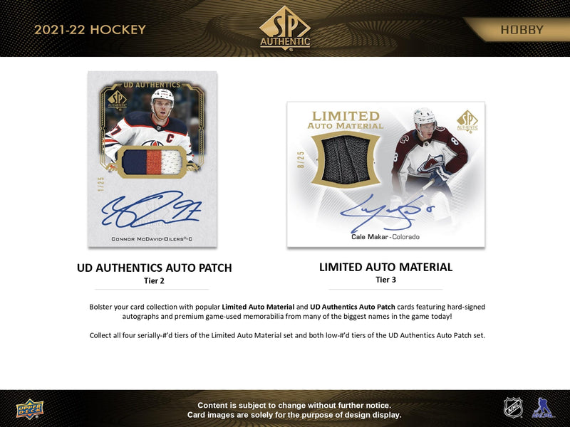 2021/22 Upper Deck SP Authentic Hockey Hobby Box