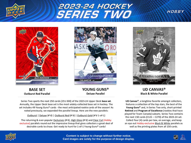 2023/24 Upper Deck Series 2 Hockey Retail Tin