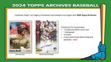 2024 Topps Archives Baseball Collector Box