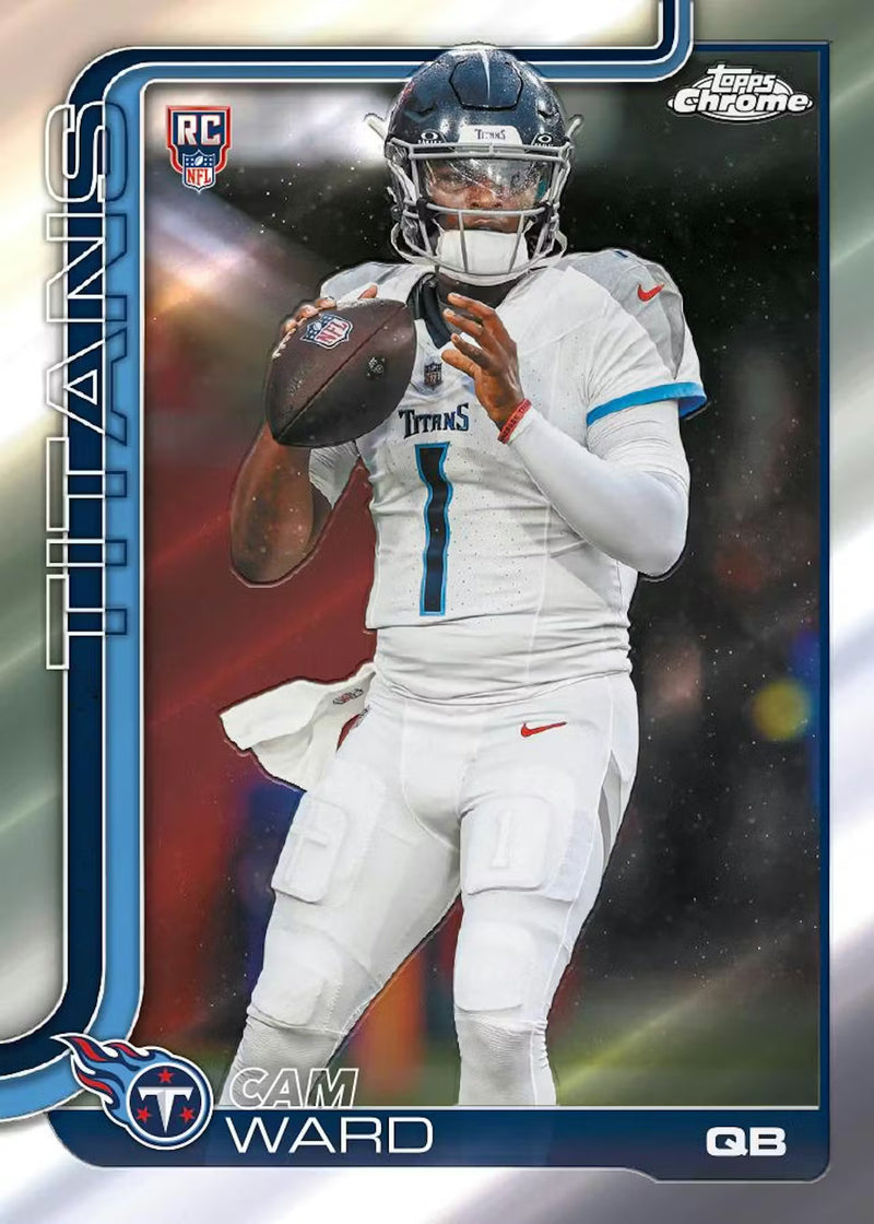 2025 Topps Chrome NFL Football Hanger Box