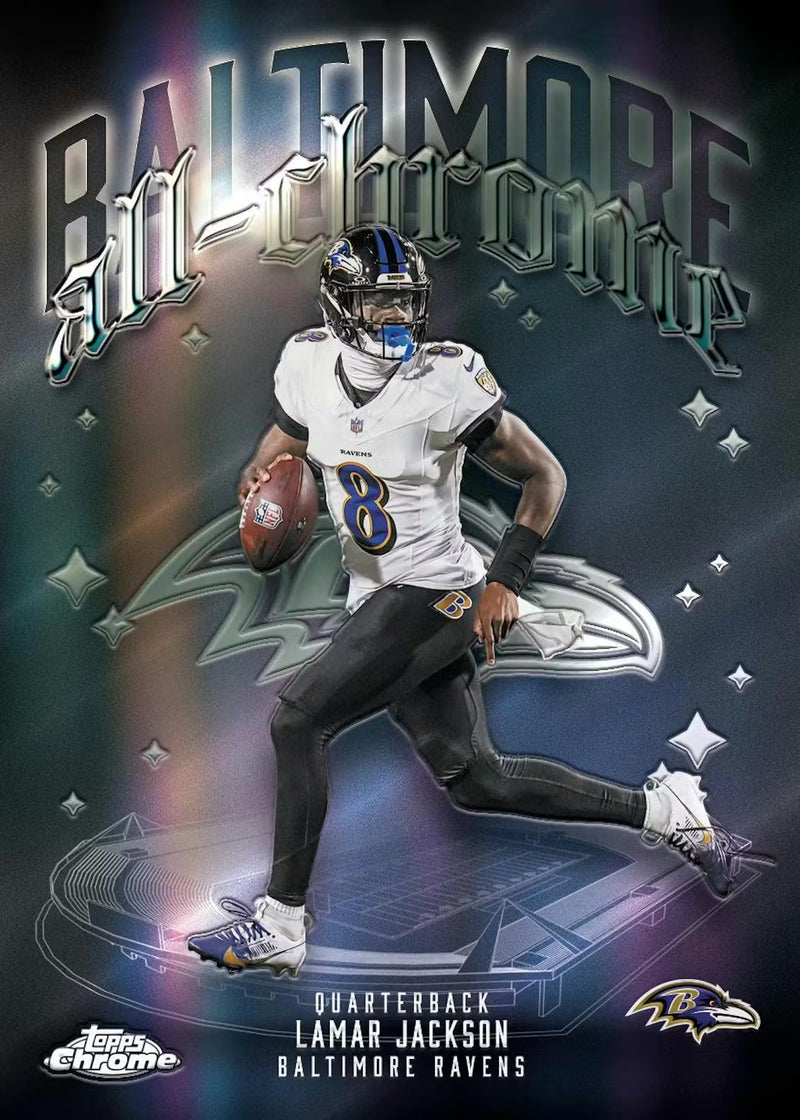 2025 Topps Chrome NFL Football Hanger Box