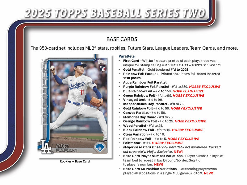 2025 Topps Series 2 Baseball Blaster Box