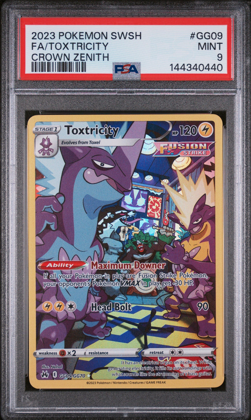2023 Pokemon SWSH Crown Zenith #GG09 FA/Toxtricity Full Art PSA 9