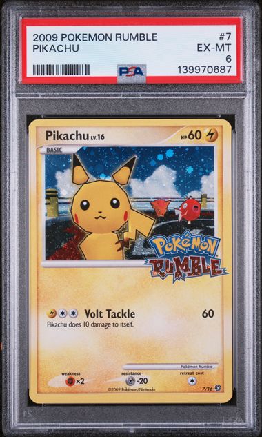 2009 Pokemon Rumble #7 Pikachu PSA 6