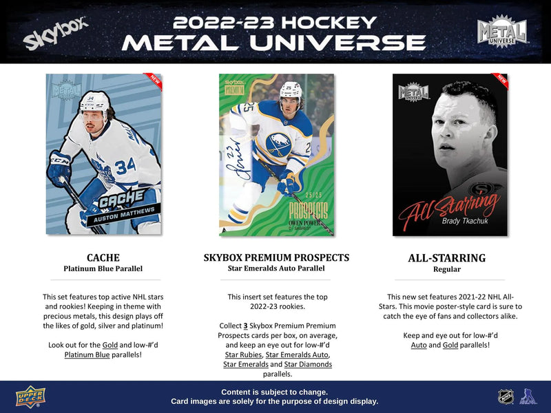2022/23 Upper Deck Skybox Metal Universe Hockey Hobby Box