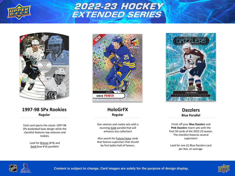 2022/23 Upper Deck Extended Series Hockey Hobby Box