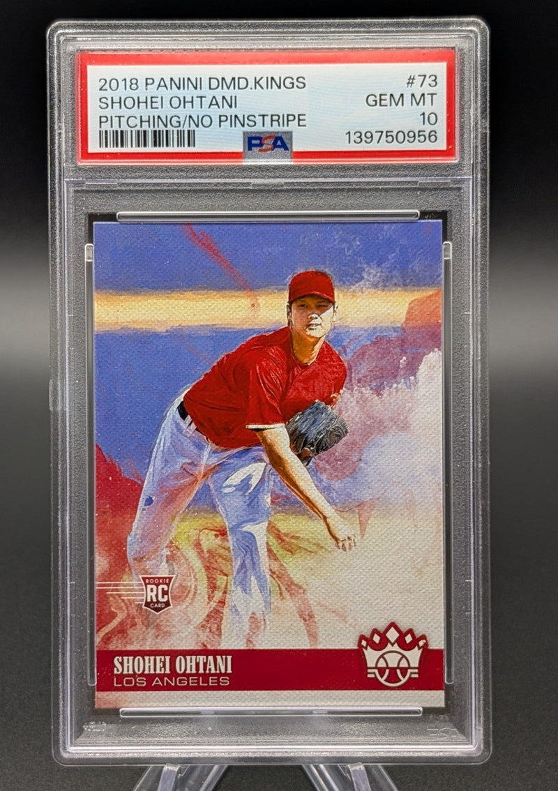 2018 Panini Diamond Kings Shohei Ohtani RC #73 Pitching/No Pinstripe PSA 10