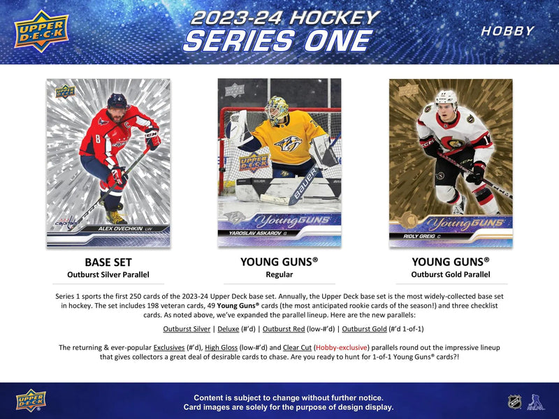 2023/24 Upper Deck Series 1 Hockey Hobby Pack