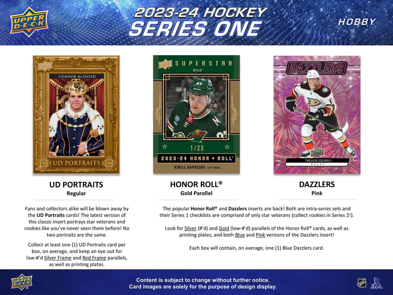 2023/24 Upper Deck Series 1 Hockey Hobby Pack