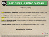 2023 Topps Heritage Baseball Hobby Box