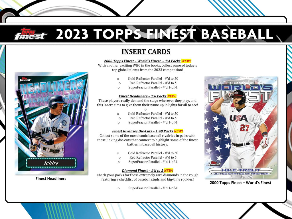 2023 Topps Finest Baseball Hobby Box | Maple Leaf Sports