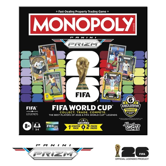 2026 FIFA World Cup Soccer Panini Prizm Monopoly Board Game Box