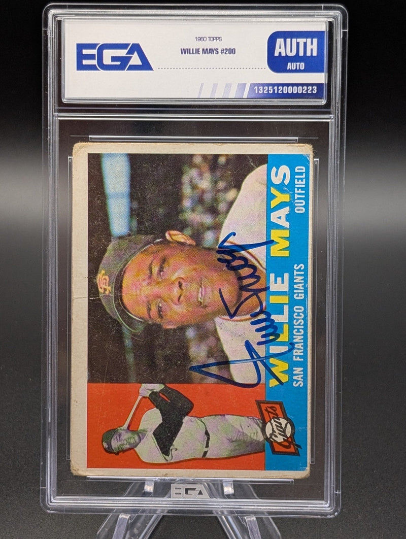 1960 Topps #200 Willie Mays Autograph EGA Auth