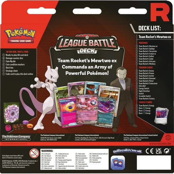 Pokémon Team Rockets Mewtwo ex League Battle Deck