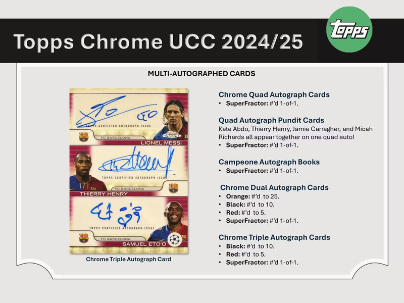 2024/25 Topps Chrome UEFA Club Competitions Soccer Blaster Box