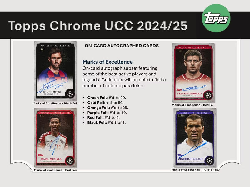 2024/25 Topps Chrome UEFA Club Competitions Soccer Blaster Box