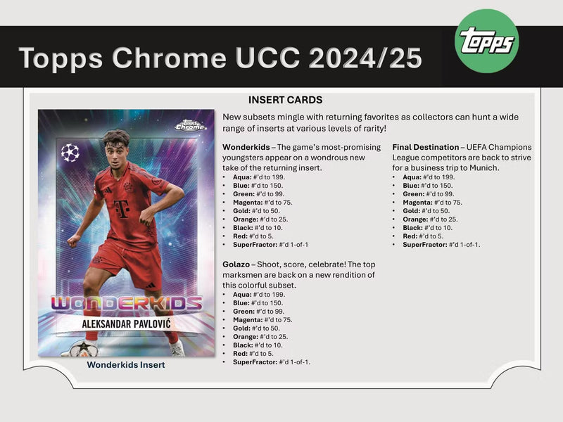 2024/25 Topps Chrome UEFA Club Competitions Soccer Blaster Box
