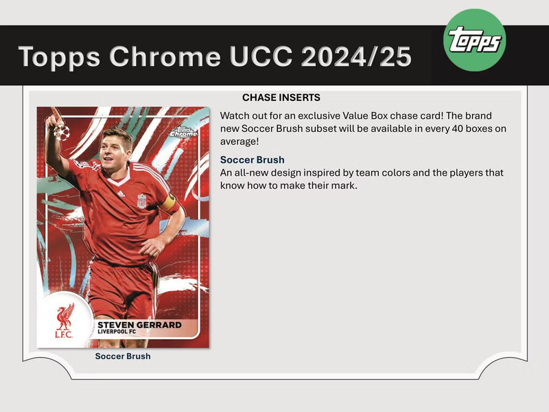 2024/25 Topps Chrome UEFA Club Competitions Soccer Blaster Box