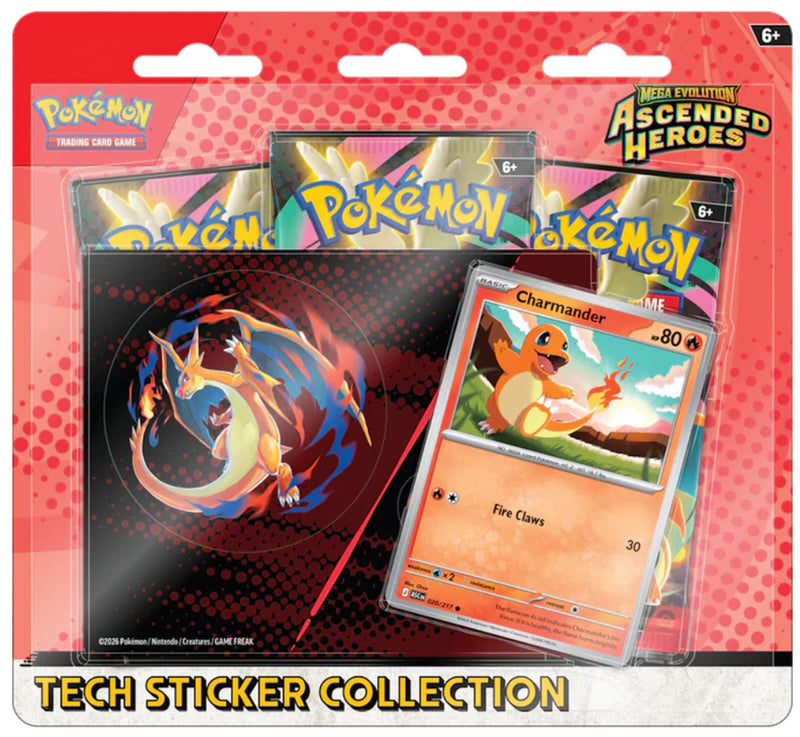 Pokemon TCG: Mega Evolution - Ascended Heroes Tech Sticker Collection (Mega Charizard Y/Charmander)