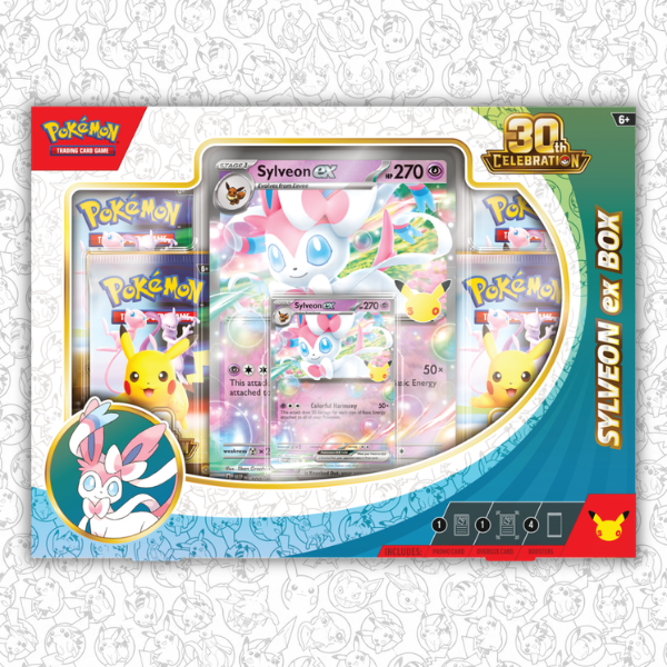 Pokémon TCG: 30th Celebration Pokémon ex Box - Sylveon ex (September 16th)
