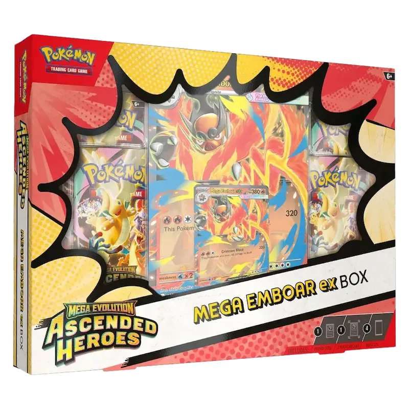 Pokemon: Mega Evolution - Ascended Heroes - Mega Emboar Ex Box