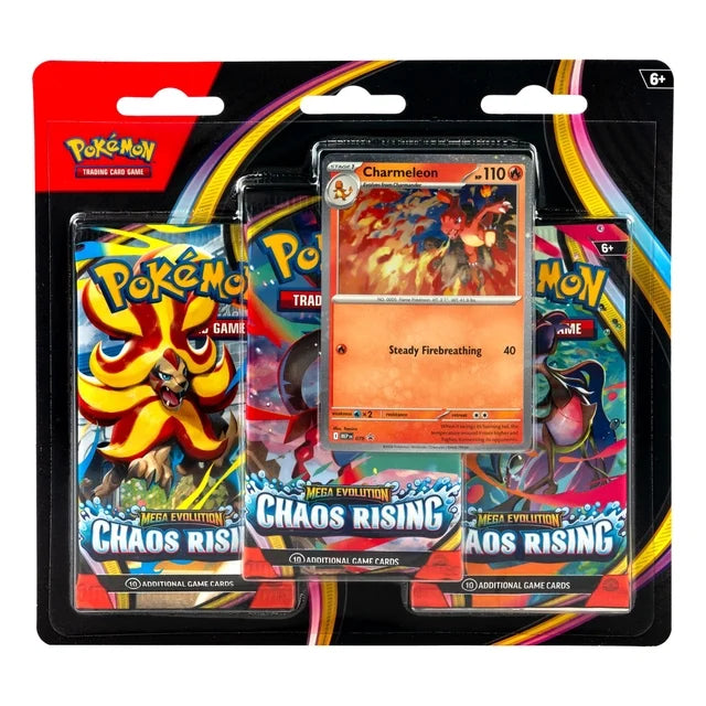 Pokemon - Mega Evolution - Chaos Rising- 3 Pack Blister