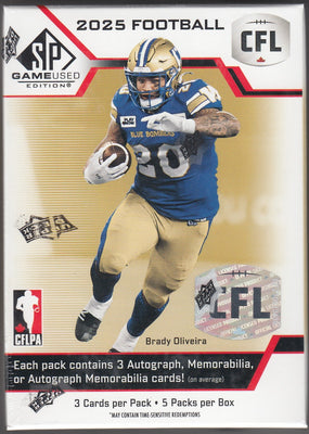 2025 Upper Deck SP Game Used CFL Hobby Box
