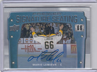 MARIO LEMIEUX 2021/22 Upper Deck Premier Collection Signature Seating Autograph PSS-ML