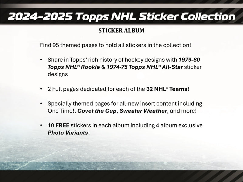 2024/25 Topps NHL Sticker Collection Box