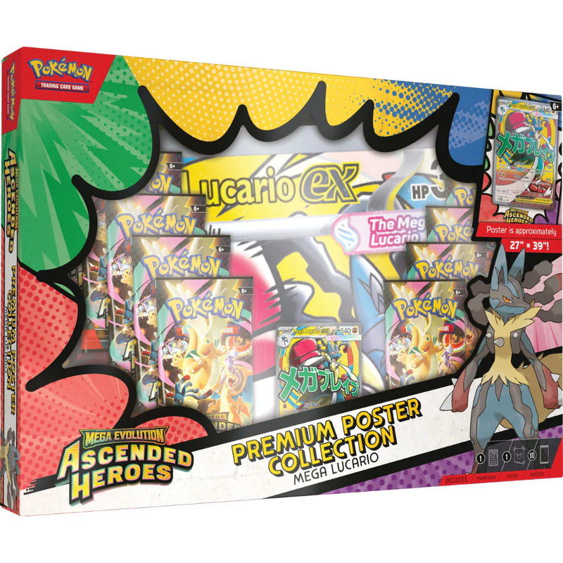 Pokemon: Mega Evolution - Ascended Heroes - Poster Collection - Mega Lucario ex