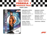 2024 Topps Paddock Pass Formula 1 Blaster Box