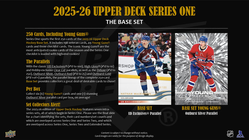2025/26 Upper Deck Series 1 Hockey 12-Box Hobby Case