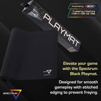 BCW Spectrum Playmat with Stitched Edging - Black