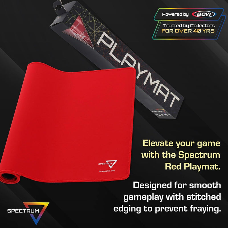 BCW Spectrum Playmat with Stitched Edging - Red